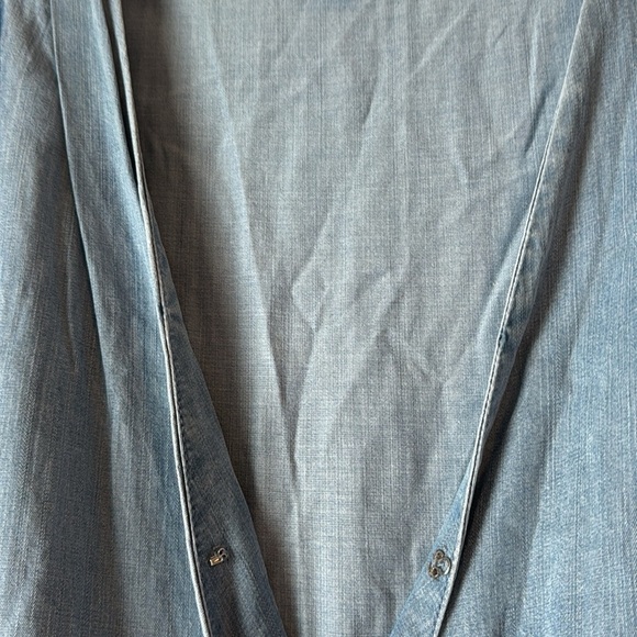 Allsaints Penny Playsuit Denim Color Surplice V-neck Romper size 6 - Picture 10 of 16